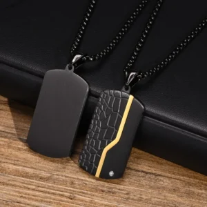 Collier plaqué #militaire pour homme