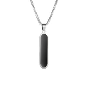 Collier #2KS avec pendentif en acier inoxydab 18 caratsle